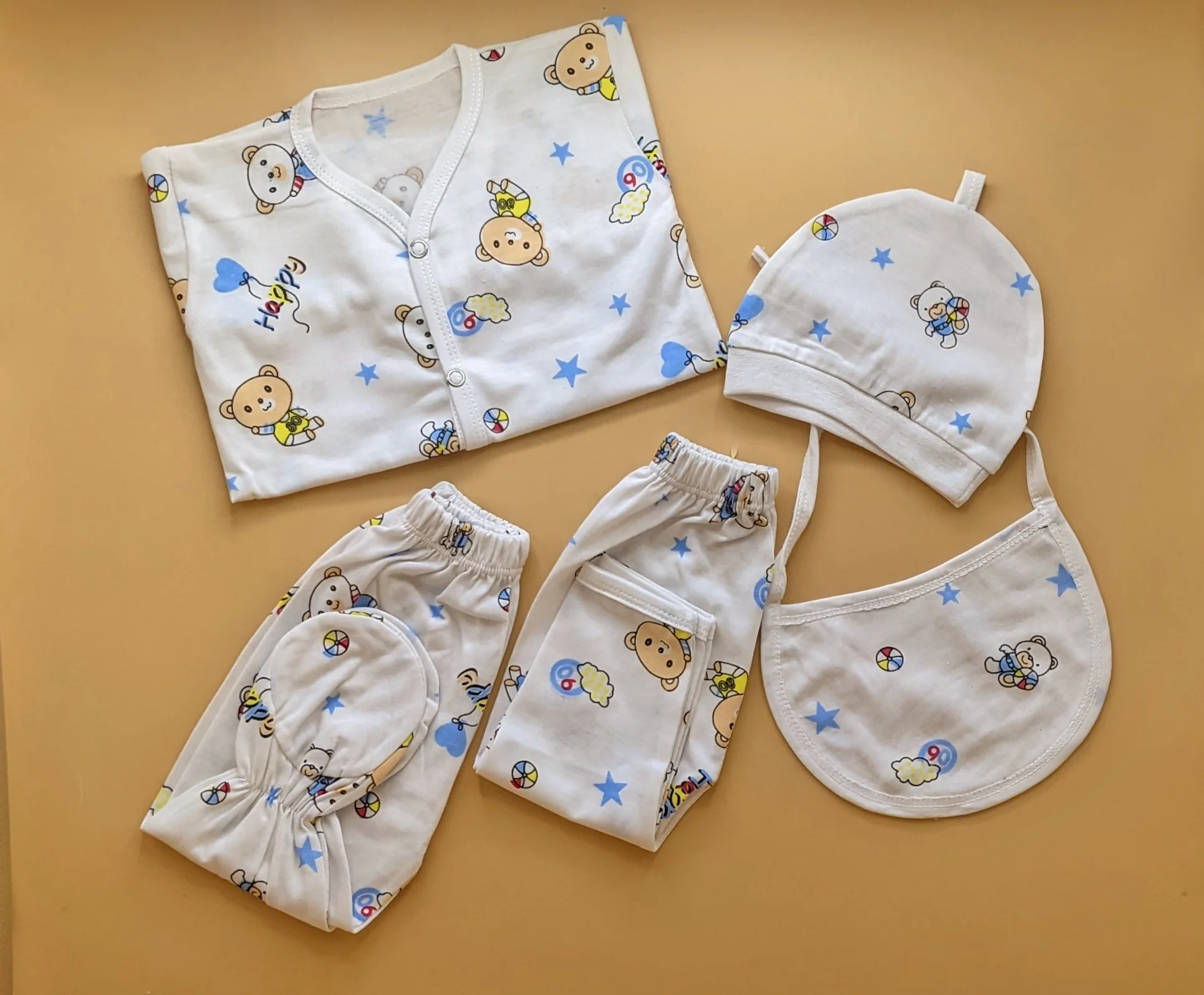 5 Pieces Starter/Suit Set - Bear/Stars 🌟 - Image 3