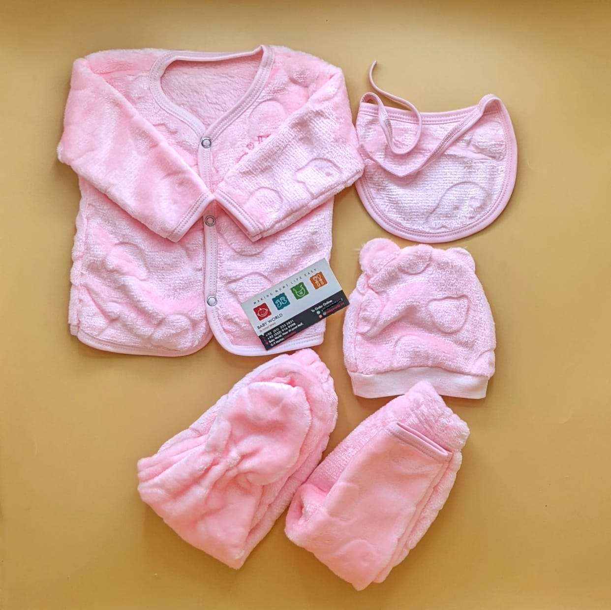 5 Pieces Suit Set - Plain - Winter - Image 2