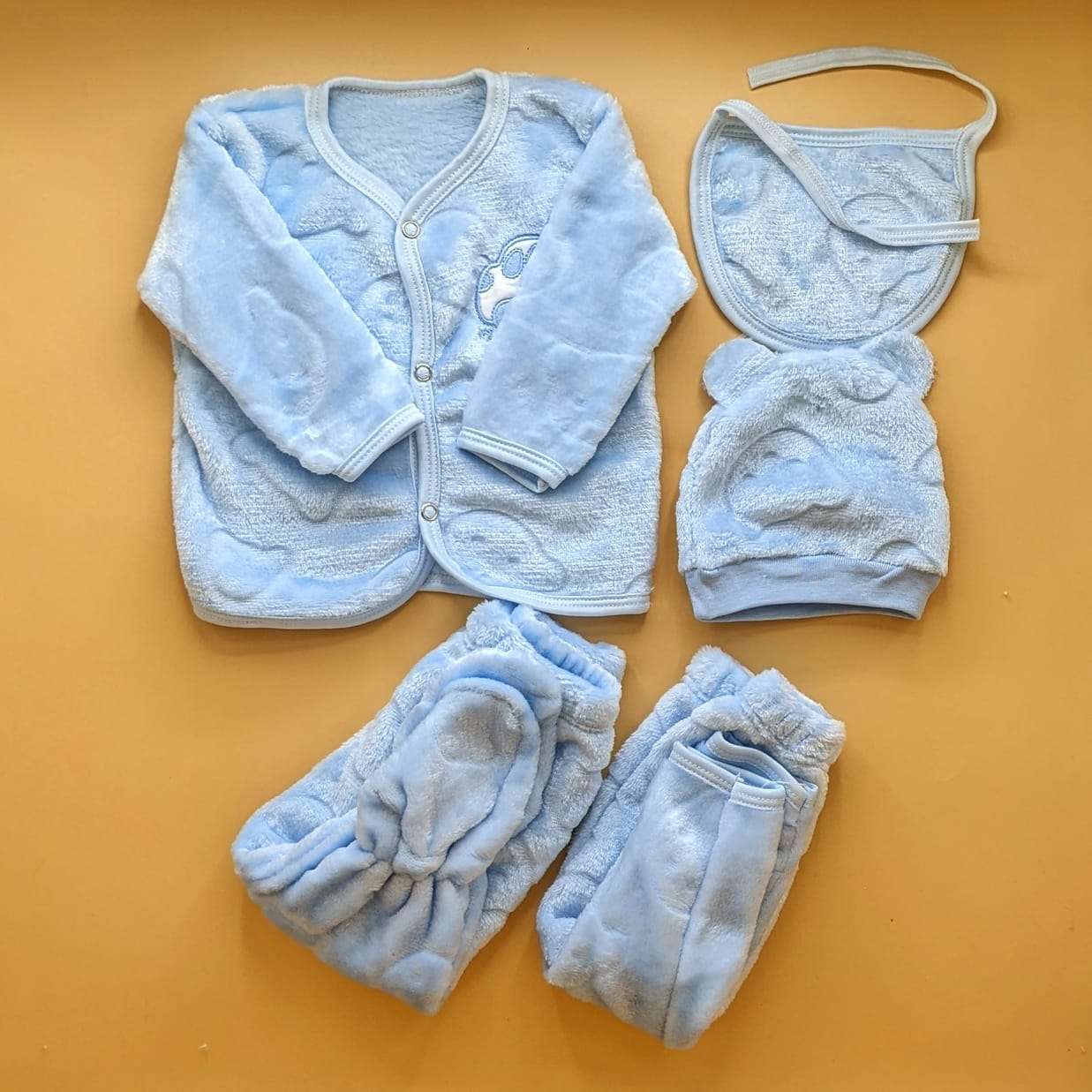 5 Pieces Suit Set - Plain - Winter - Image 3