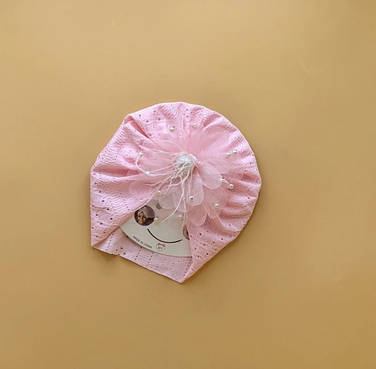 Baby Cap - Floral/Pearls - Image 11