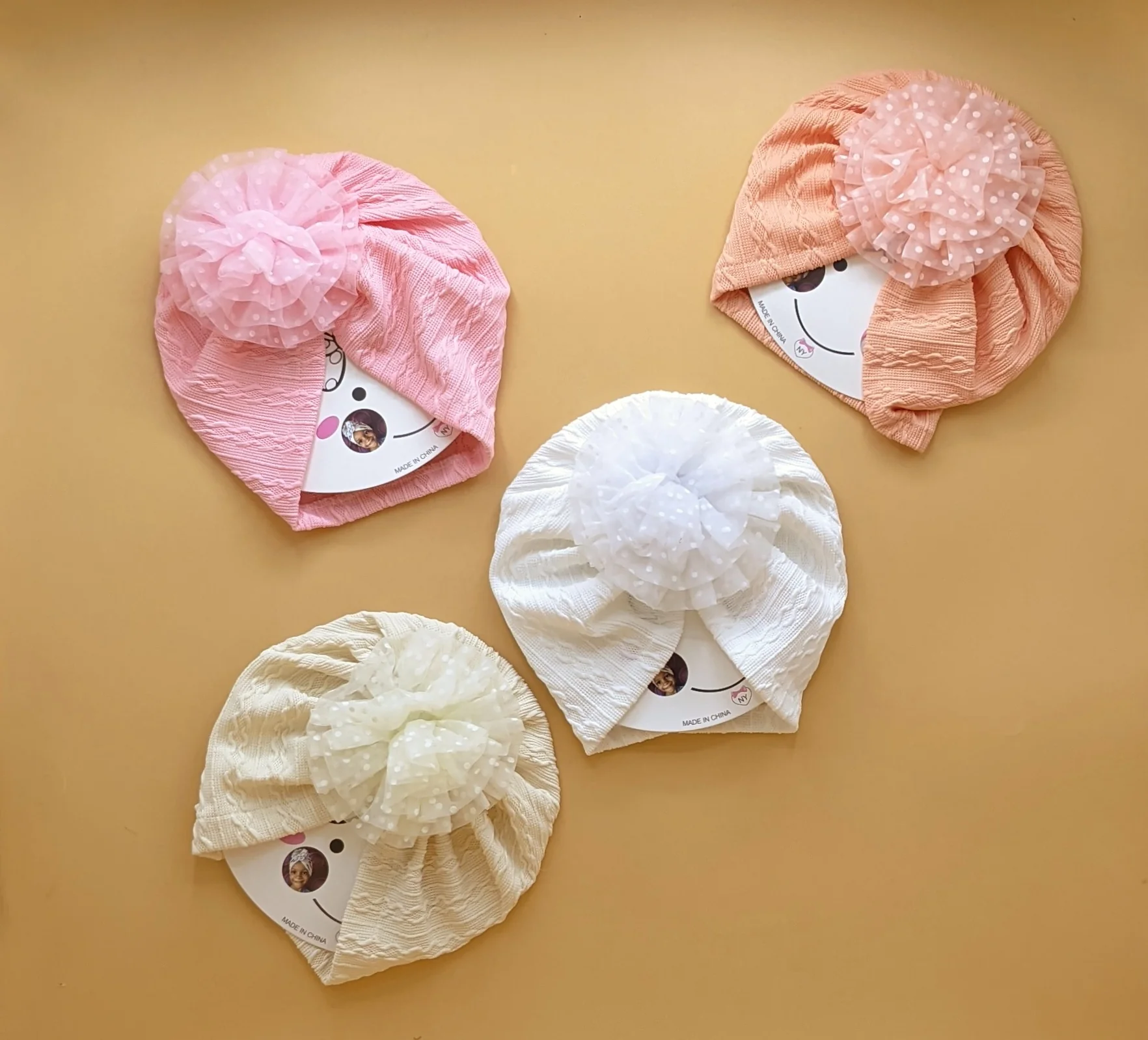 Baby Cap - Flower Dots