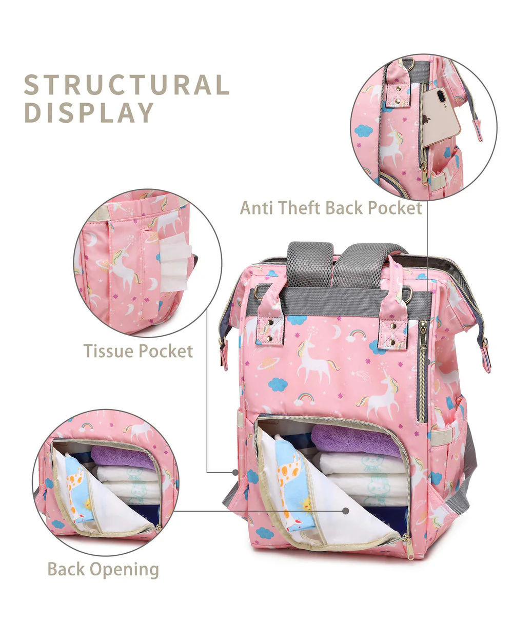 Baby Diaper Bag Pack - Unicorn 🦄 - Image 6