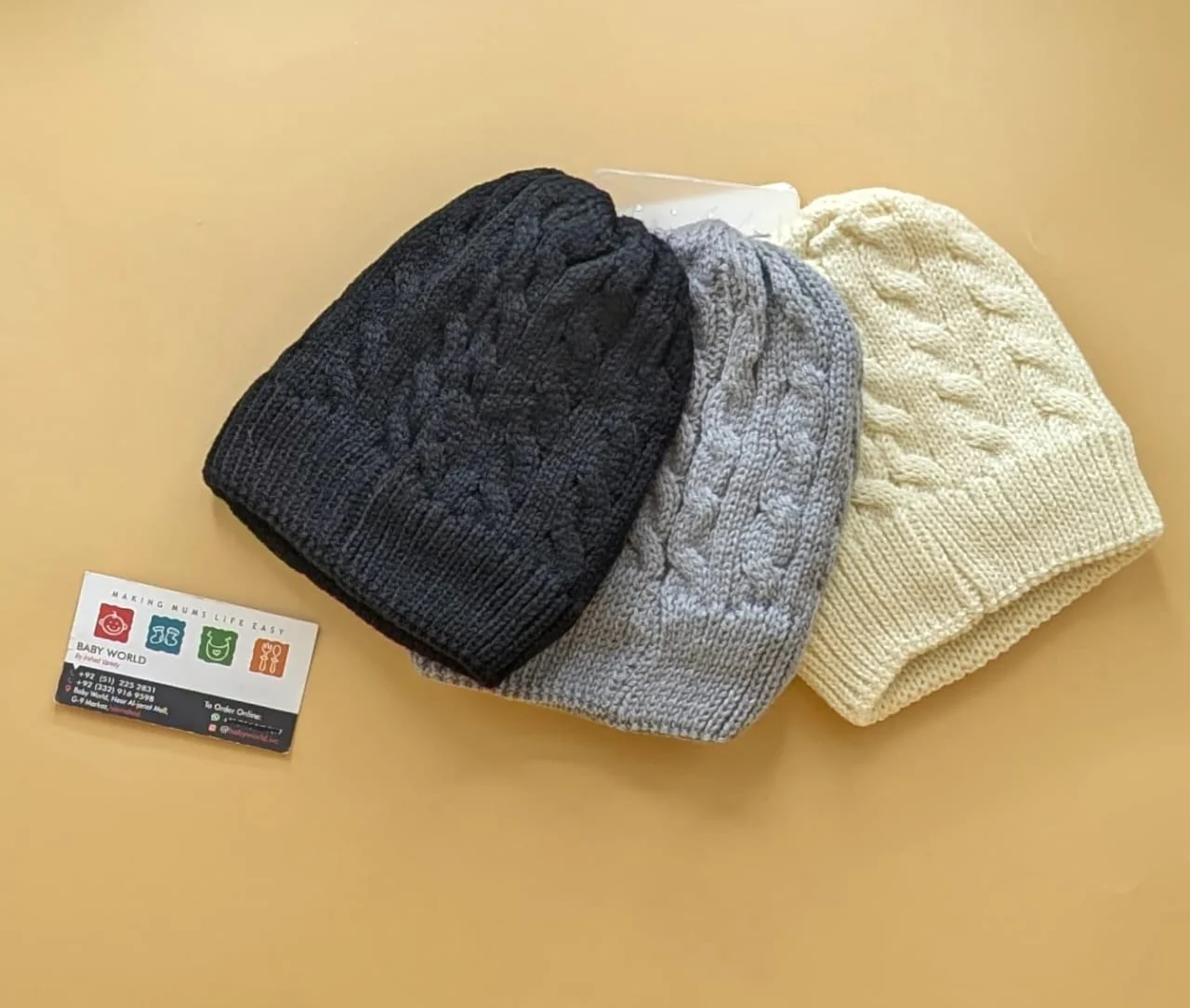 Baby Pack of 3 Wool Cap - Winter - Image 12