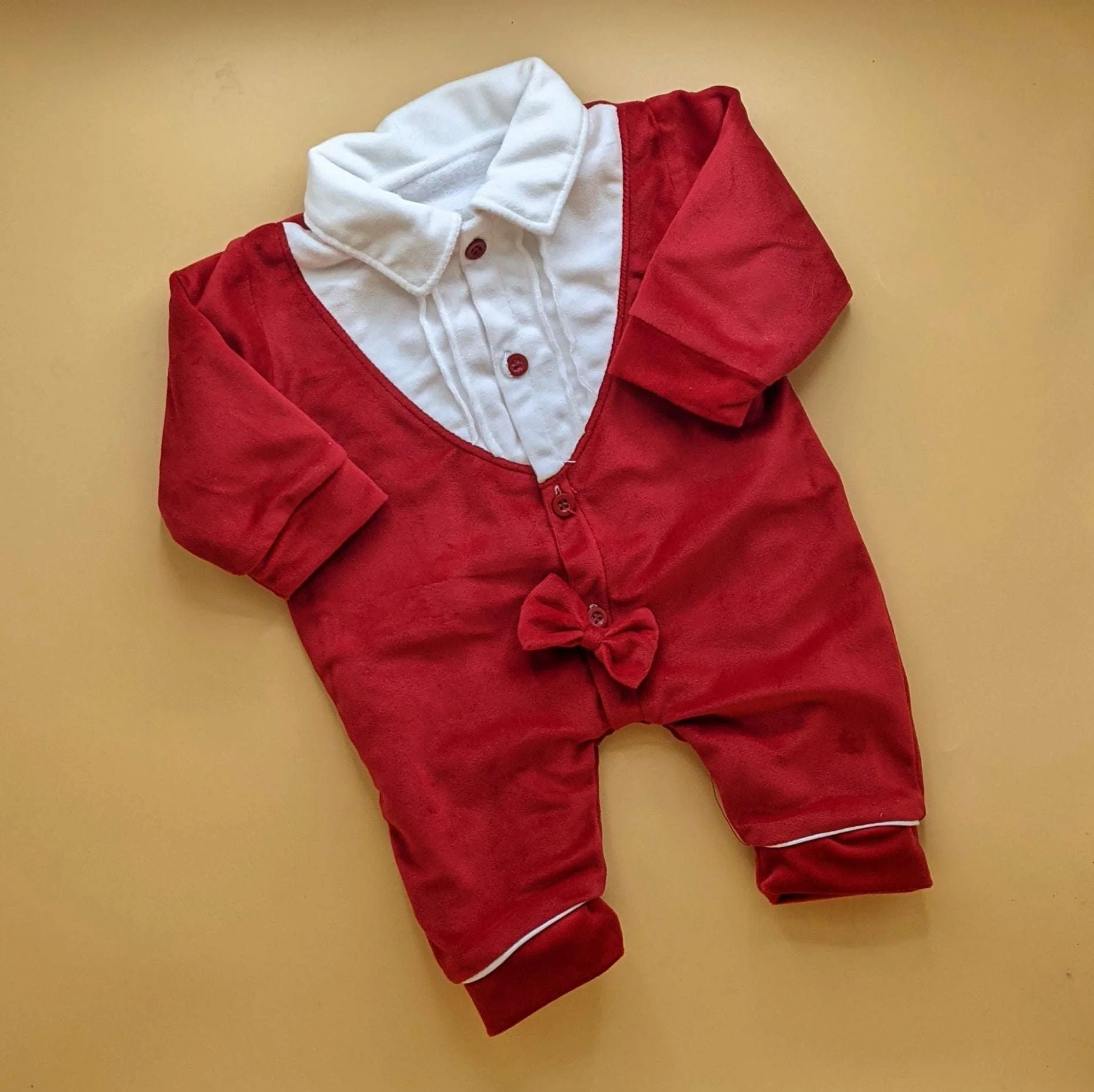 Baby Romper - Winter - Bow - Image 2