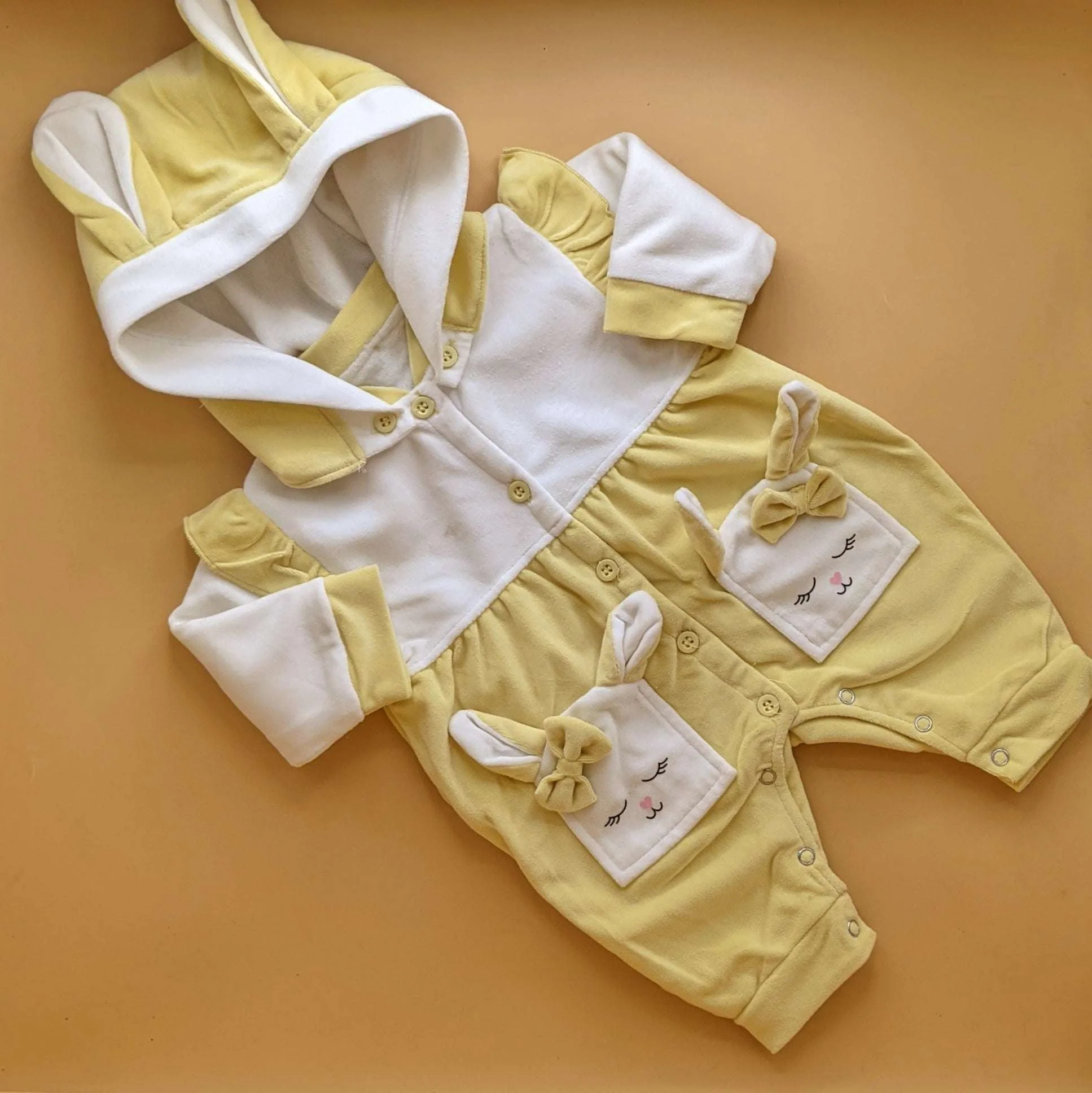 Baby Romper with Detachable Cap - Winter - Kitty 🐈 - Image 6