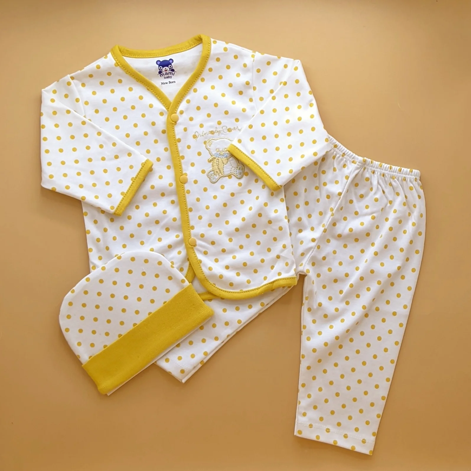 Baby Suit with Cap - Dots - Image 3