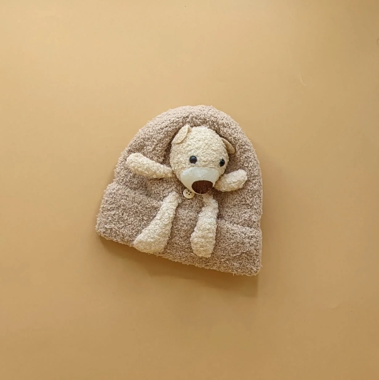 Baby Wool Cap - Teddy Bear 🧸 - Winter - Image 4