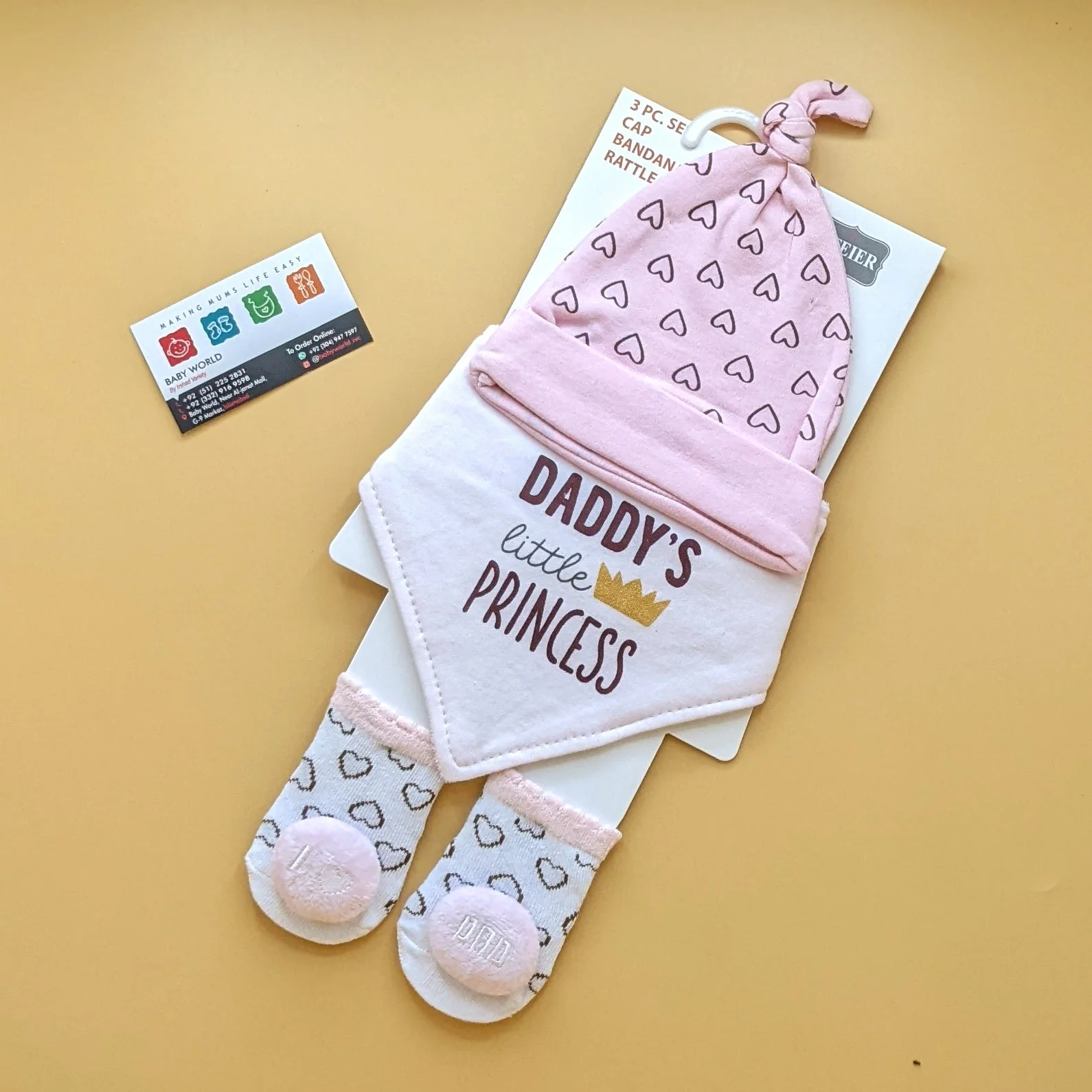 Cap, Bib & Booties Set - Image 3