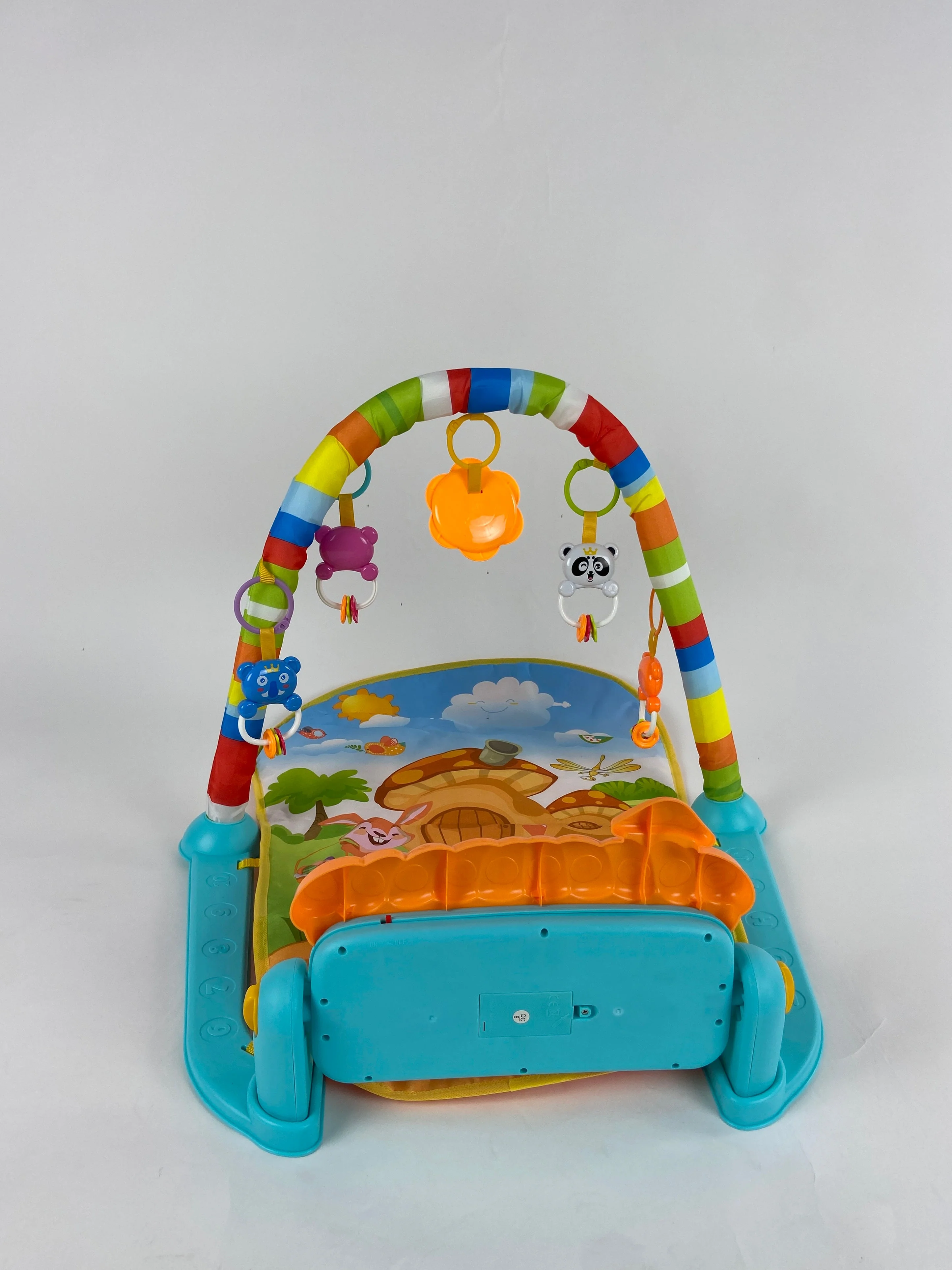 Cartoon Baby Activity Gym Fitness Baby Musical Piano Play Gym Mat With Animal Rattle Toys - Image 15