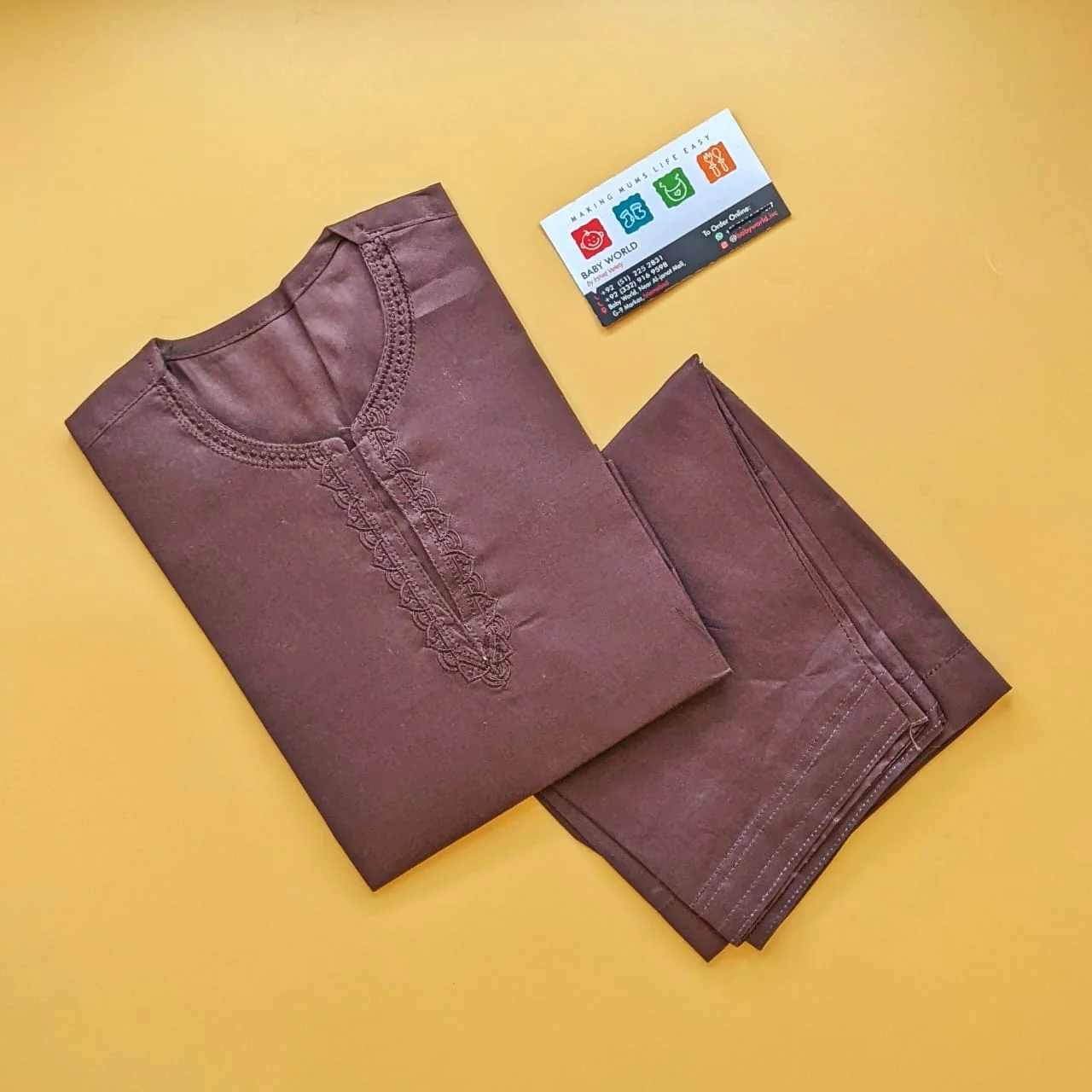 Kameez Shalwar - Maroon - Image 3