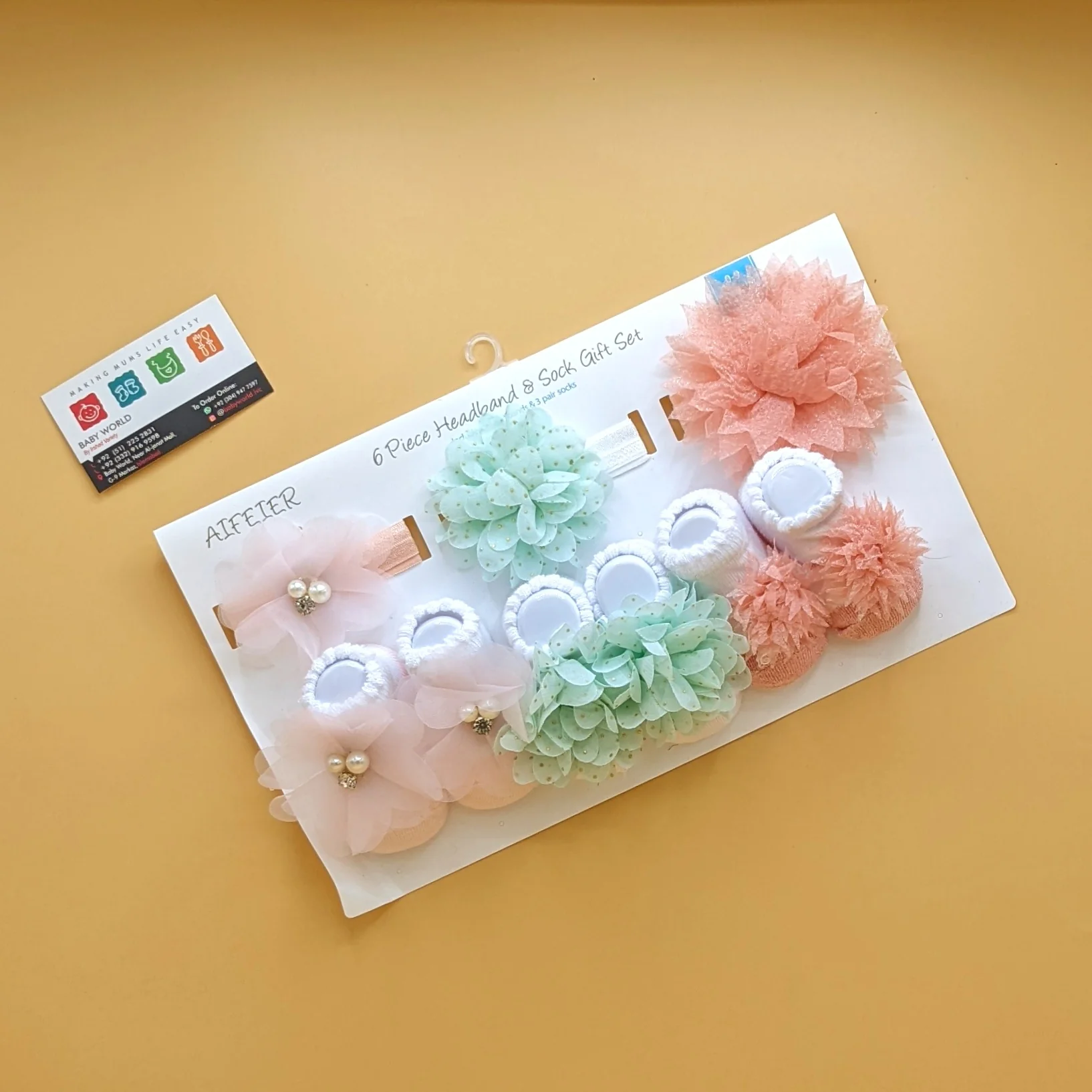 Pack of 3 Booties & Headbands Set