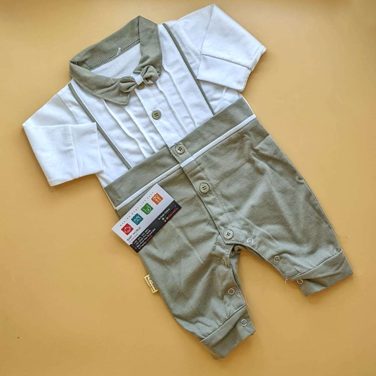 Romper - Bow/Lines - Image 4