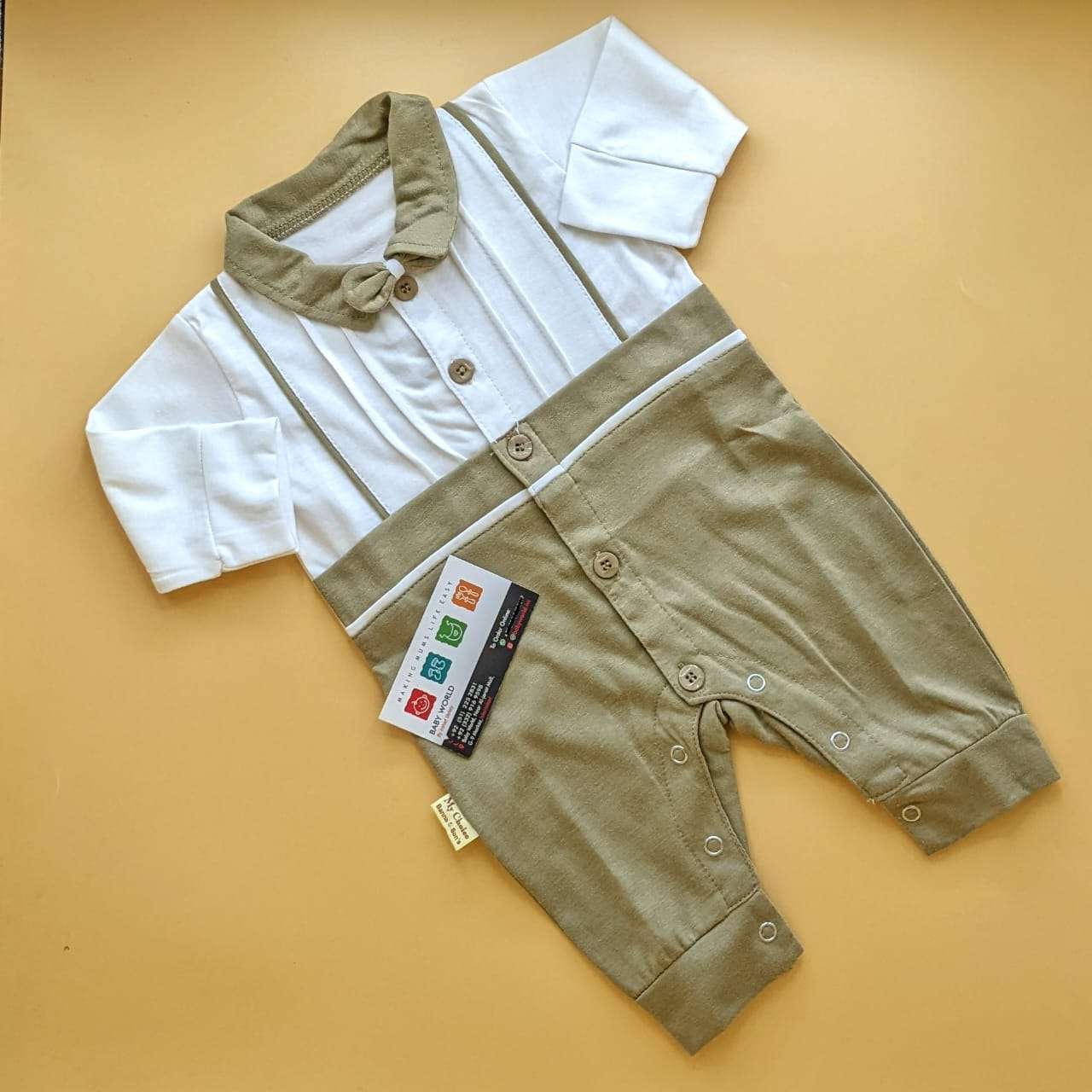 Romper - Bow/Lines - Image 6