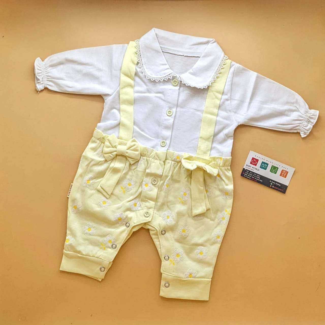 Romper - Full Sleeves - Floral/Stripes - Image 3